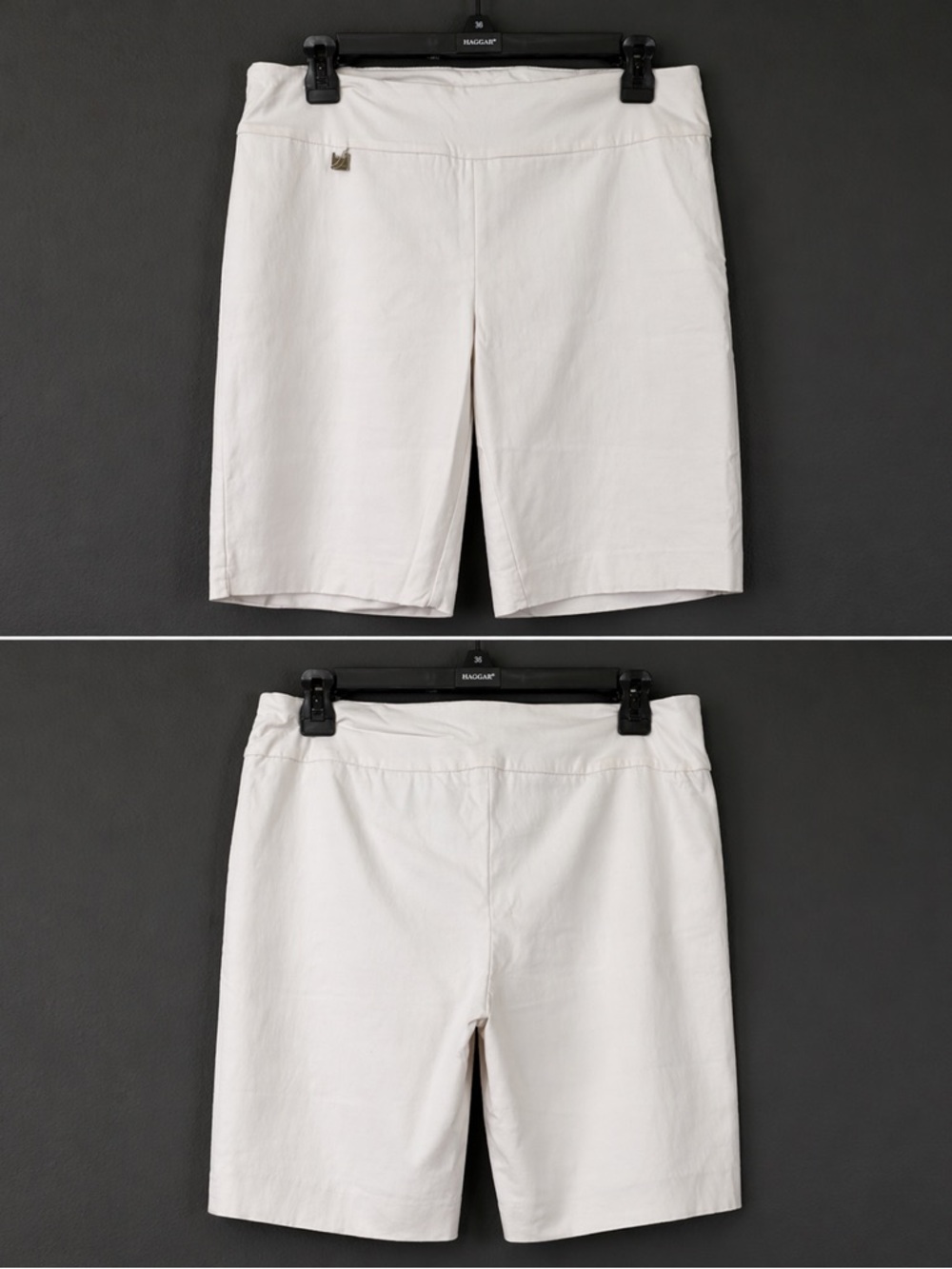 Peck & Peck White Bermuda Shorts